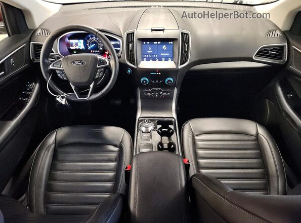 2FMPK4J92KBC21299 2019 FORD EDGE Maroon Առջևի վահանակի տեսք