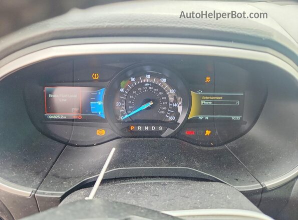 2FMPK4J94KBC00518 2019 FORD EDGE Black Widok zestawu wskaźników