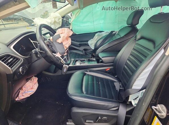 2FMPK4J94KBC00518 2019 FORD EDGE Black Widok wnętrza z przodu