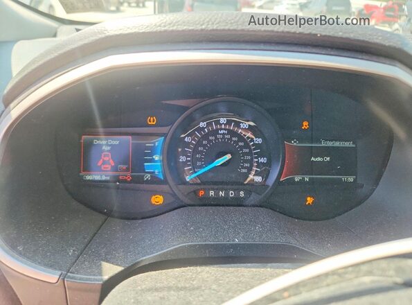 2FMPK4J94LBA58897 2020 FORD EDGE Black Widok zestawu wskaźników