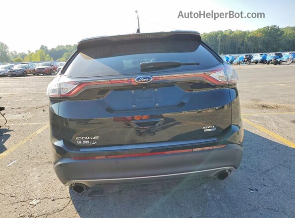 2FMPK4J95HBB85150 2017 FORD EDGE Black Вид ззаду