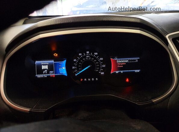 2FMPK4J97GBB17074 2016 FORD EDGE Black Instrument cluster view
