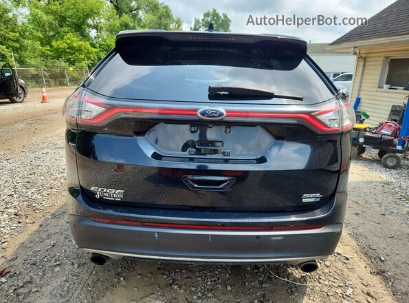 2FMPK4J97GBB75007 2016 FORD EDGE Black უკანა ხედი