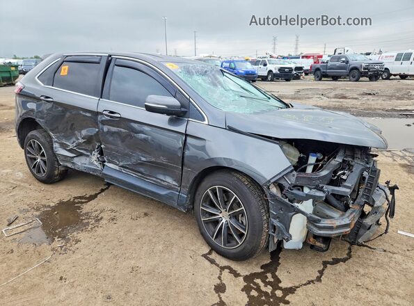 2FMPK4J97LBA26123 2020 FORD EDGE Gray Delantero derecho