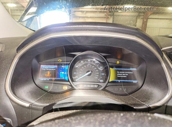 2FMPK4J97LBB10457 2020 FORD EDGE Black Widok zestawu wskaźników