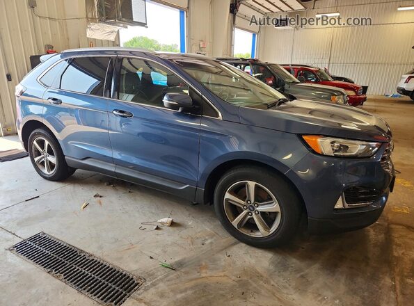 2FMPK4K90KBB88091 2019 FORD EDGE Blue Передня права чверть
