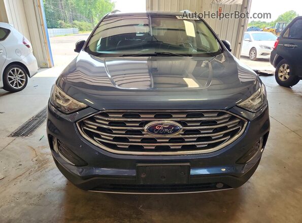 2FMPK4K90KBB88091 2019 FORD EDGE Blue Вид спереду