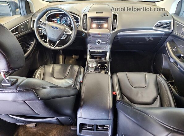2FMPK4K90KBB88091 2019 FORD EDGE Blue Вид панелі приладів