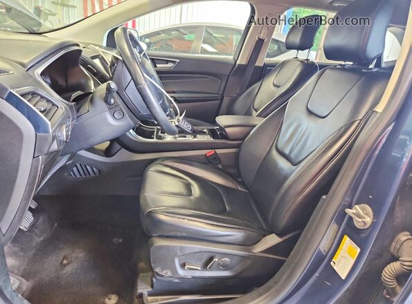 2FMPK4K90KBB88091 2019 FORD EDGE Blue Вид салону спереду