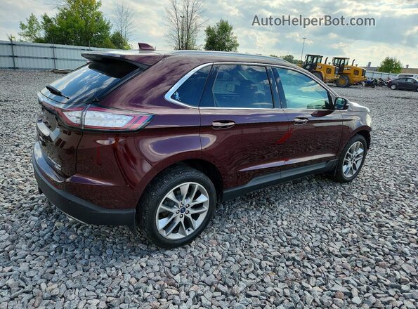 2FMPK4K91JBB71038 2018 FORD EDGE Burgundy Задня права чверть