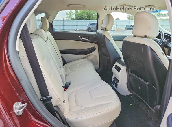 2FMPK4K91JBB71038 2018 FORD EDGE Burgundy Вид задніх сидінь