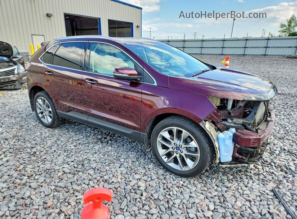 2FMPK4K91JBB71038 2018 FORD EDGE Burgundy Передня права чверть
