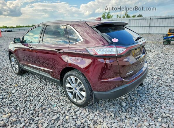 2FMPK4K91JBB71038 2018 FORD EDGE Burgundy Задня ліва чверть