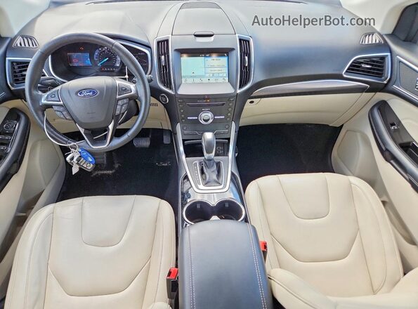 2FMPK4K91JBB71038 2018 FORD EDGE Burgundy Вид панелі приладів