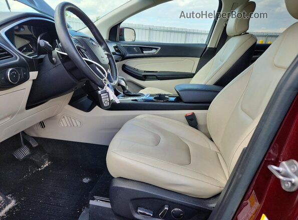 2FMPK4K91JBB71038 2018 FORD EDGE Burgundy Вид салону спереду
