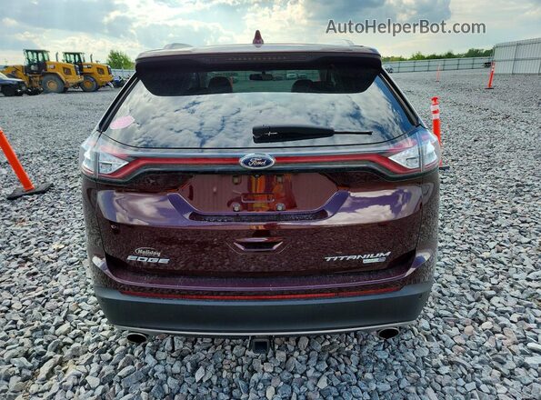 2FMPK4K91JBB71038 2018 FORD EDGE Burgundy Вид ззаду