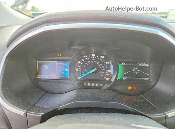 2FMPK4K91JBB71038 2018 FORD EDGE Burgundy Вид щитка приладів