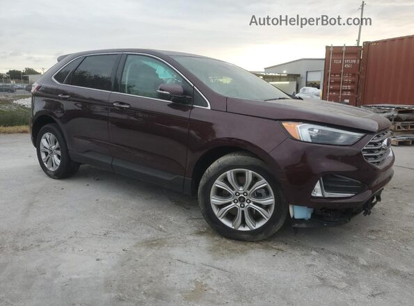 2FMPK4K92RBA82848 2024 FORD EDGE Burgundy Delantero derecho