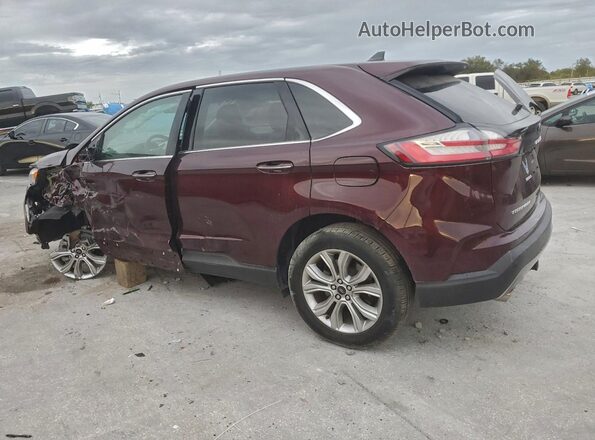 2FMPK4K92RBA82848 2024 FORD EDGE Burgundy Trasero izquierdo