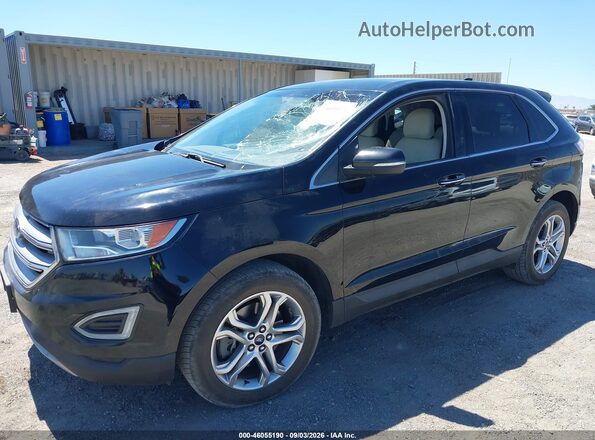 2FMPK4K94HBB52493 2017 FORD EDGE Черный Передняя левая четверть