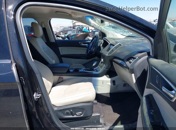2FMPK4K94HBB52493 2017 FORD EDGE Черный Вид салона спереди
