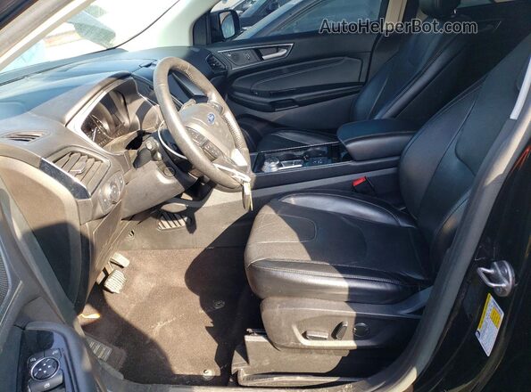 2FMPK4K95KBB68404 2019 FORD EDGE Черный Вид салона спереди