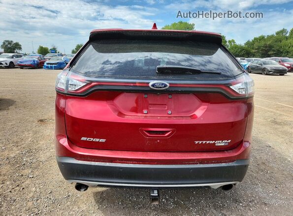 2FMPK4K98HBC52919 2017 FORD EDGE Burgundy უკანა ხედი