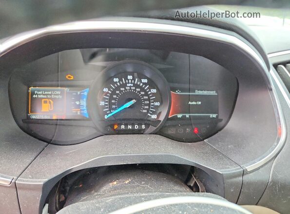 2FMPK4K98HBC52919 2017 FORD EDGE Burgundy ხელსაწყოთა პანელის ხედი