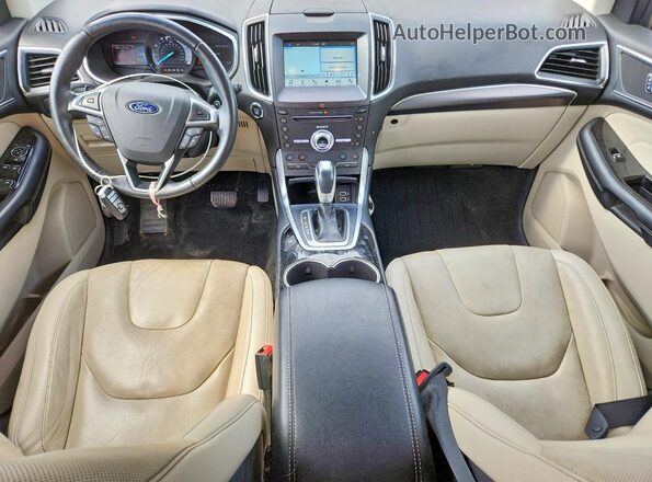 2FMPK4K98HBC52919 2017 FORD EDGE Burgundy წინა პანელის ხედი