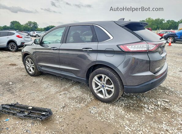 2FMPK4K98JBC31123 2018 FORD EDGE Gray Trasero izquierdo