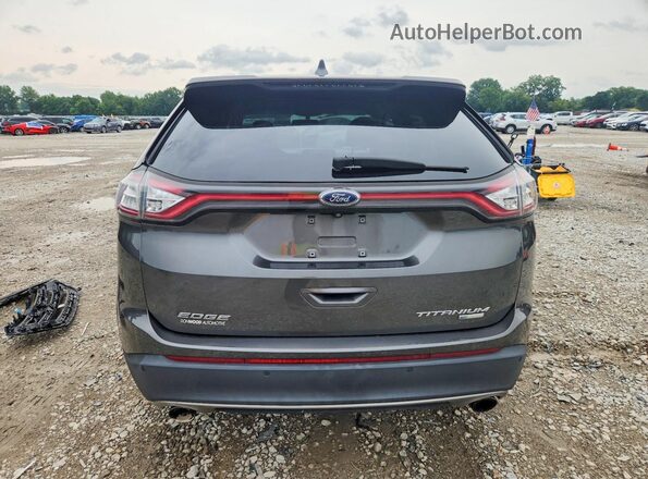 2FMPK4K98JBC31123 2018 FORD EDGE Gray Vista trasera