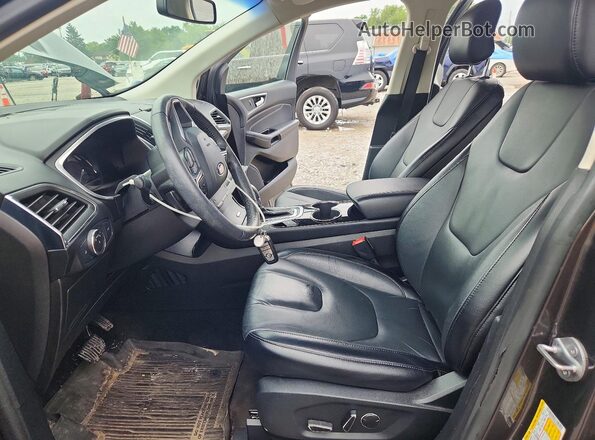 2FMPK4K98JBC31123 2018 FORD EDGE Gray Vista interior delantera