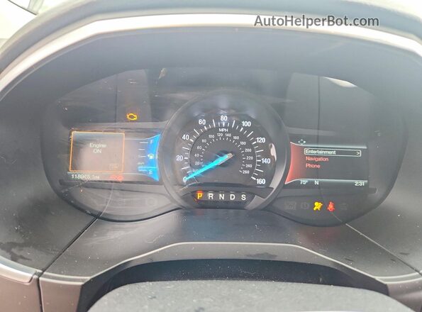 2FMPK4K98JBC31123 2018 FORD EDGE Gray Vista del cuadro de instrumentos