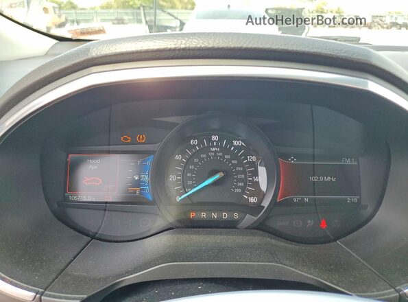 2FMPK4K99KBB27600 2019 FORD EDGE White ხელსაწყოთა პანელის ხედი