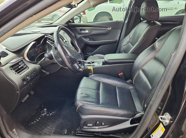 2G1125S35J9129581 2018 CHEVROLET IMPALA Black Вид салону спереду