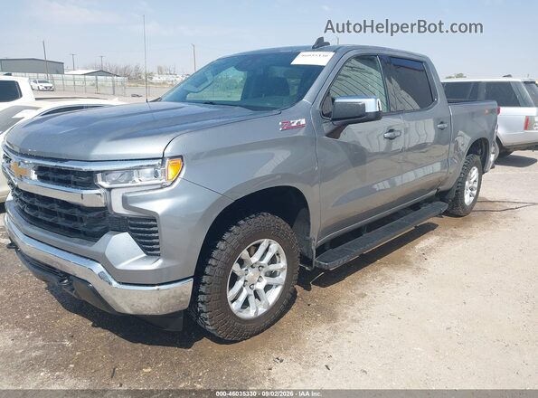 2GCUDDED9R1182999 2024 CHEVROLET SILVERADO Silver წინა მარცხენა ხედი სამი მეოთხედიდან