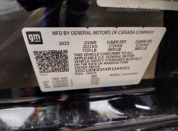 2GCUDEEDXR1164551 2024 CHEVROLET SILVERADO Черный Вид подкапотного пространства