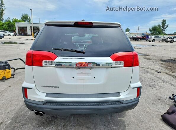 2GKALMEK7G6175834 2016 GMC TERRAIN White Вид ззаду