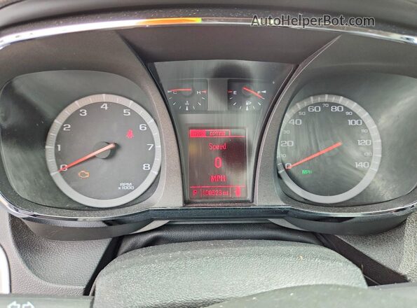 2GKALMEK7G6175834 2016 GMC TERRAIN White Вид щитка приладів