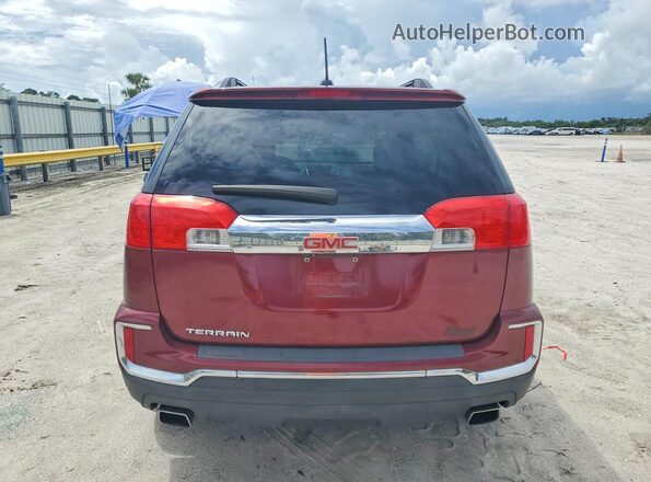 2GKFLPE39G6169548 2016 GMC TERRAIN Бордовый Вид сзади
