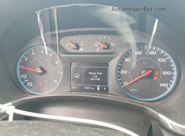 2GNAXHEV1K6214192 2019 CHEVROLET EQUINOX Желто-коричневый Вид щитка приборов
