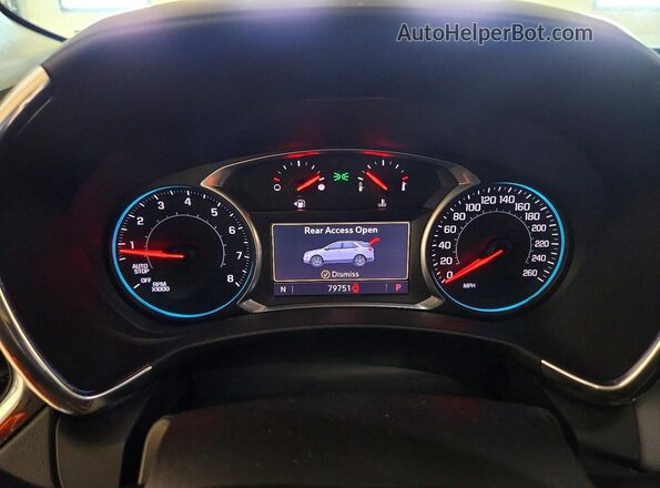 2GNAXVEX1K6240551 2019 CHEVROLET EQUINOX Red Вид щитка приладів