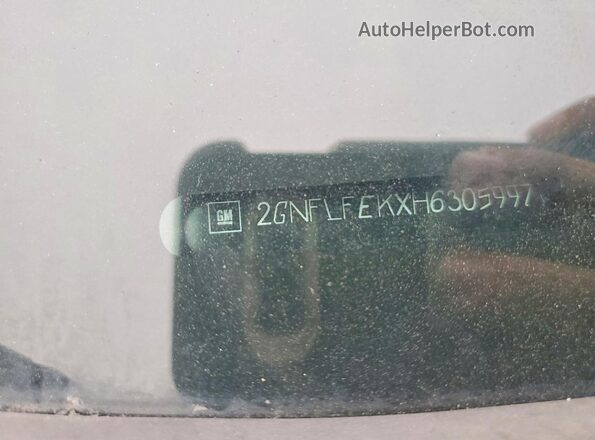 2GNFLFEKXH6305997 2017 CHEVROLET EQUINOX Серебряный Вид наклейки с VIN-кодом