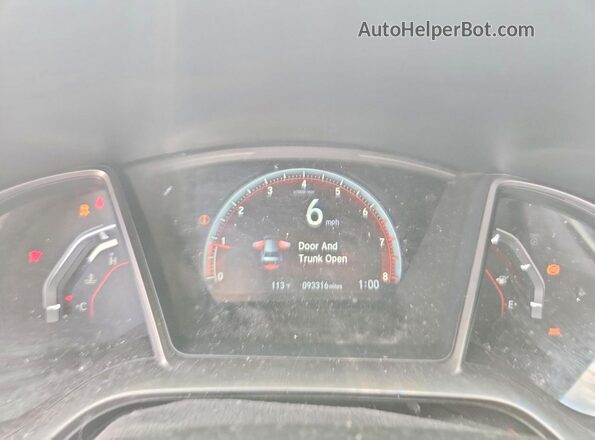 2HGFC1E53JH701514 2018 HONDA CIVIC Gray Widok zestawu wskaźników