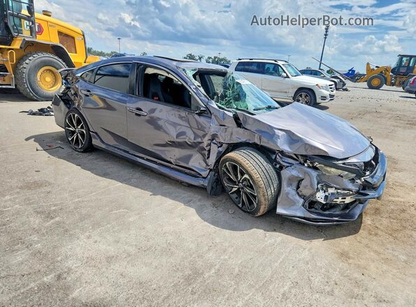 2HGFC1E53JH701514 2018 HONDA CIVIC Gray Przód prawy