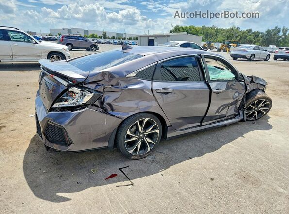 2HGFC1E53JH701514 2018 HONDA CIVIC Gray Tył prawy