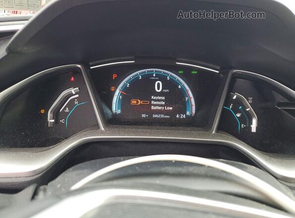 2HGFC1F38LH683186 2020 HONDA CIVIC Red Instrument cluster view
