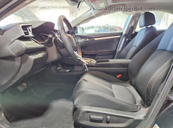 2HGFC1F38MH704281 2021 HONDA CIVIC Black Widok wnętrza z przodu