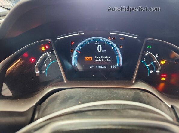2HGFC1F38MH704281 2021 HONDA CIVIC Black Widok zestawu wskaźników