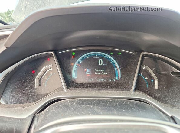 2HGFC1F93JH101545 2018 HONDA CIVIC Black ხელსაწყოთა პანელის ხედი